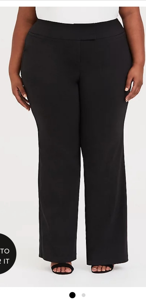 Torrid Classic Signature Black Bootcut Trousers Short 20 - Picture 3 of 10